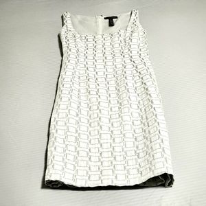 LAUREN RALPH LAUREN Festive White Silver Dress